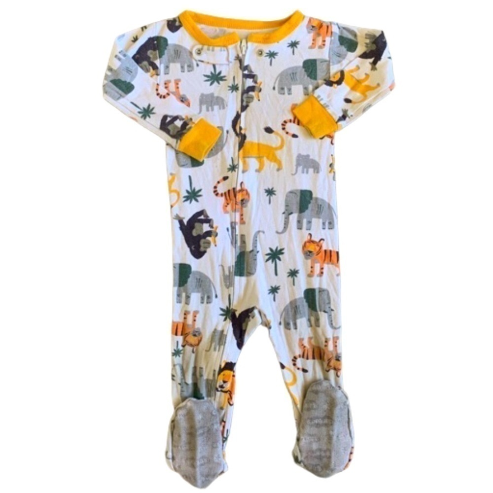Carter’s Safari White & Yellow Footed Onesie